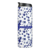 Orientalisches Kirschblüte Niederlassungs-Muster Thermosbecher (Nach rechts gedreht)