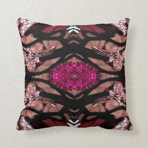Orientalisches Kissen-Schwarzes/weißes/Rosa/Brown Kissen