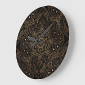 Orientalisches Mandala, Luxus-Vintage-Muster. Große Wanduhr (Winkel)