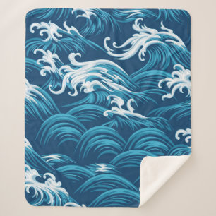 Orientalisches Meer nahtlos dekoratives Muster Sherpadecke