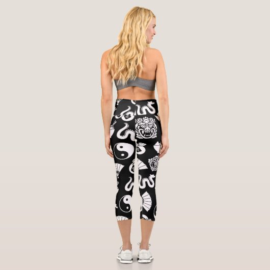 Orientalisches Muster Capri Leggings (Rückseite)