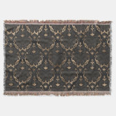 Orientalisches Muster - schwarzes Leder und Gold Decke (Vorderseite)