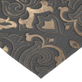 Orientalisches Muster - schwarzes Leder und Gold Kurzer Tischläufer (Ecke)