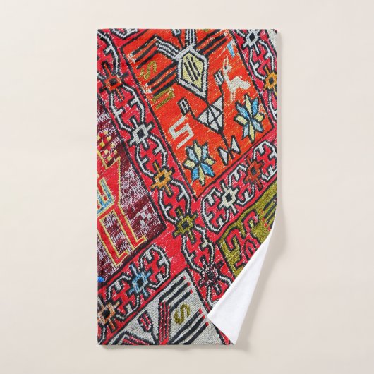 Orientalisches Muster, Teppichboden Badhandtuch Set (Handtuch)