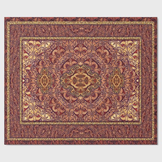 Orientalisches persisches Rot Geschenkpapier (Flach)