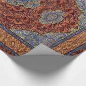 Orientalisches persisches rotes blaues Gold Geschenkpapier (Ecke)