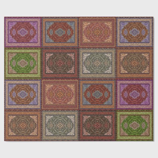 Orientalisches persisches Wolldecke-Muster Geschenkpapier (Flach)