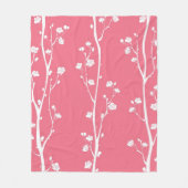 Orientalisches Pflaumenblütenmuster Fleecedecke (Vorderseite)