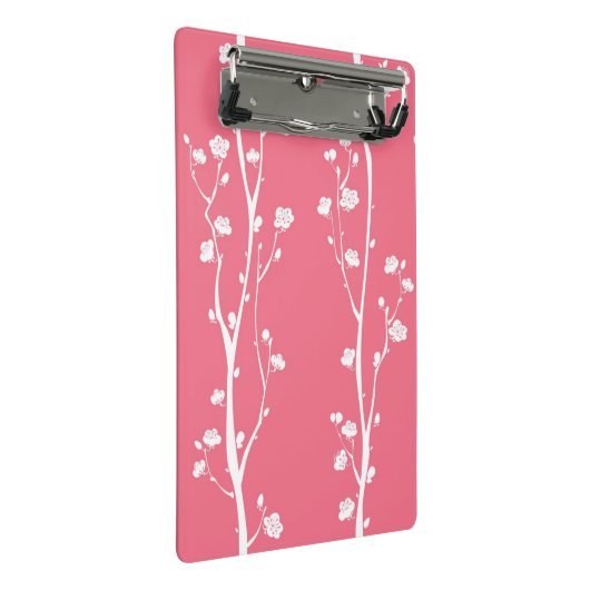 Orientalisches Pflaumenblütenmuster Mini Klemmbrett (Schrägansicht)