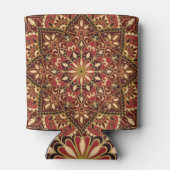 Orientalisches Rot: Vintager Blumenteppich Dosenkühler (Rückseite)