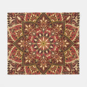 Orientalisches Rot: Vintager Blumenteppich Fleecedecke (Vorderseite (Horizontal))