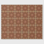 Orientalisches Rot: Vintager Blumenteppich Geschenkpapier (Flach)
