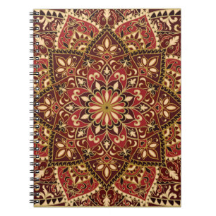 Orientalisches Rot: Vintager Blumenteppich Notizblock