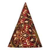 Orientalisches Rot: Vintager Blumenteppich Partyhütchen (Links)