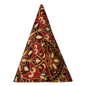 Orientalisches Rot: Vintager Blumenteppich Partyhütchen (Rechts)