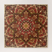 Orientalisches Rot: Vintager Blumenteppich Puzzle (Horizontal)
