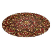 Orientalisches Rot: Vintager Blumenteppich Schneidebrett (Ecke)
