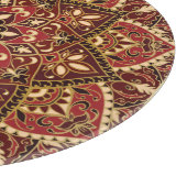 Orientalisches Rot: Vintager Blumenteppich Schneidebrett (Ecke)