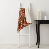 Orientalisches Rot: Vintager Blumenteppich Sherpadecke (Beispiel)