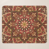Orientalisches Rot: Vintager Blumenteppich Sherpadecke (Vorderseite (Horizontal))