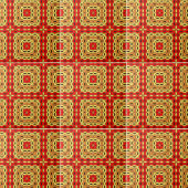 Orientalisches rotes Gelbbraunes Mosaikmuster Fliese