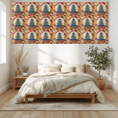 Orientalisches Rotes Gold Chinoiserie Pagoda Tile Fliese