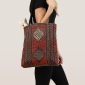 Orientalisches rotes Läufermuster Tasche (Von Nahem)