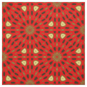Orientalisches rotes Mosaik geometrisches Kaleidos Stoff (Muster)