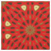 Orientalisches rotes Mosaik geometrisches Kaleidos Stoff (Nahaufnahme)
