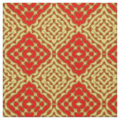 Orientalisches rotes und gelbes Mosaikmuster Stoff (Muster)