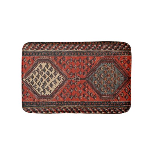 Orientalisches Rotrunnermuster Badematte (Vorderseite)