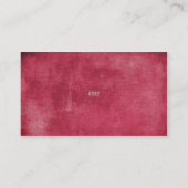 Orientalisches Schmutz-Erdbeerrot Visitenkarte (Rückseite)