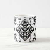Orientalisches Schwarz & Weiß: Klassische Textur Kaffeetasse (Mittel)