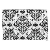 Orientalisches Schwarz & Weiß: Klassische Textur Kissenbezug (Vorderseite)