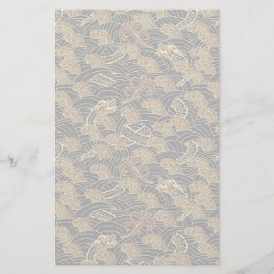 Orientalisches Seedrache-Muster Briefpapier