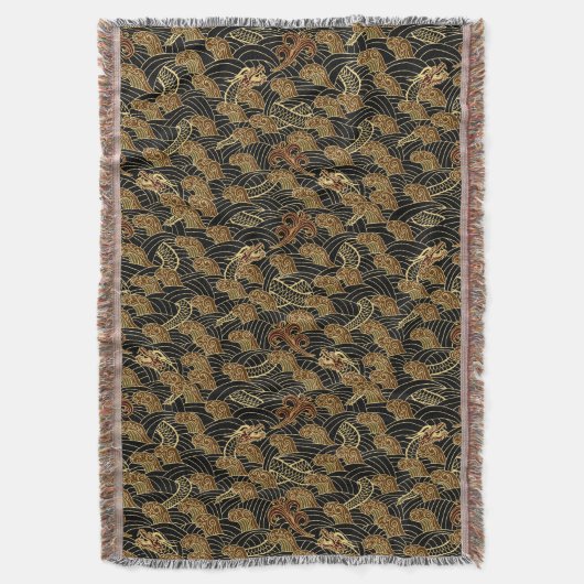 Orientalisches Seedrache-Muster Decke (Vorderseite Vertikal)