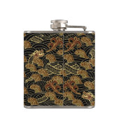 Orientalisches Seedrache-Muster Flachmann (Rückseite)