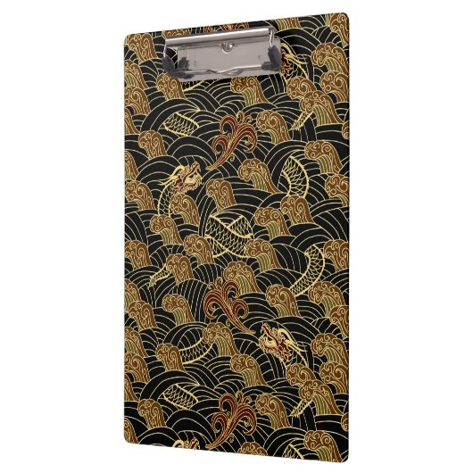 Orientalisches Seedrache-Muster Klemmbrett (Links)