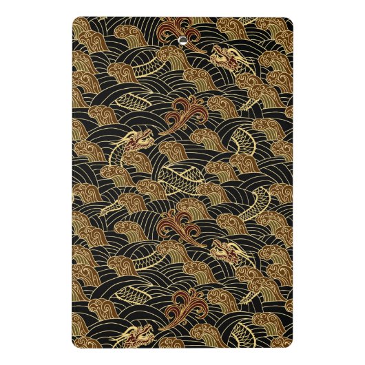 Orientalisches Seedrache-Muster Mini Klemmbrett (Rückseite)