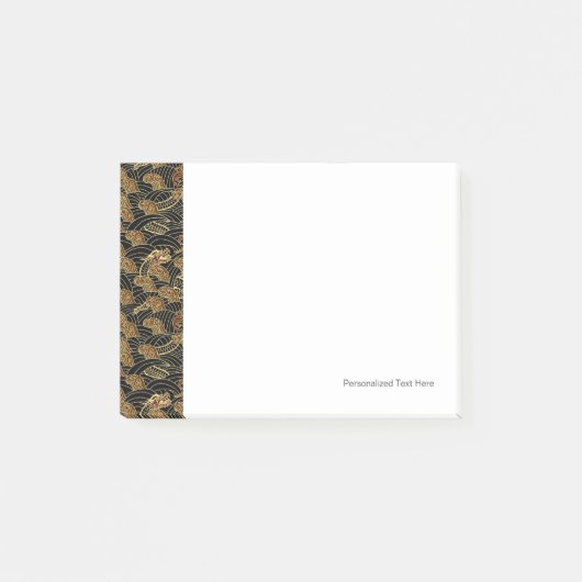 Orientalisches Seedrache-Muster Post-it Klebezettel (Vorderseite)