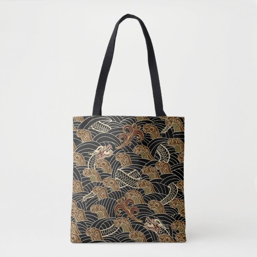 Orientalisches Seedrache-Muster Tasche (Vorderseite)