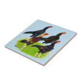 Orientalisches Spiel-Geflügel-Quartett Fliese (Seite)