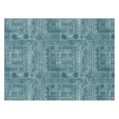 Orientalisches Teppichdesign in Blau Tischdecke (Vorderseite (Horizontal))