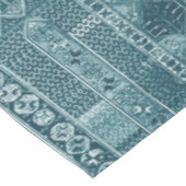 Orientalisches Teppichdesign in Blau Tischdecke (Schrägansicht)