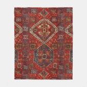 Orientalisches Teppichdesign in dunkelrot 5 Fleecedecke (Vorderseite)