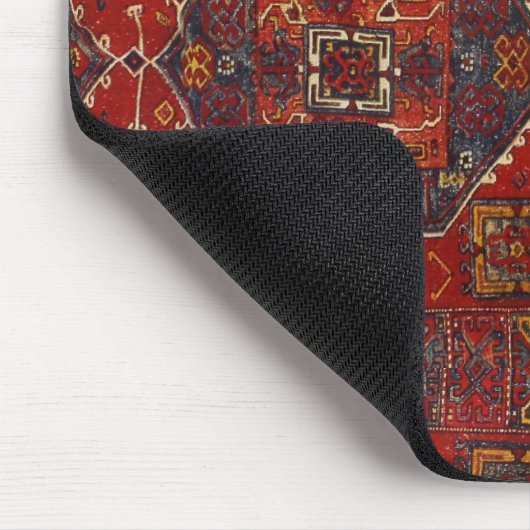 Orientalisches Teppichdesign in dunkelrot 5 Mousepad (Ecke)