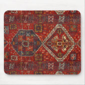 Orientalisches Teppichdesign in dunkelrot 5 Mousepad (Vorne)