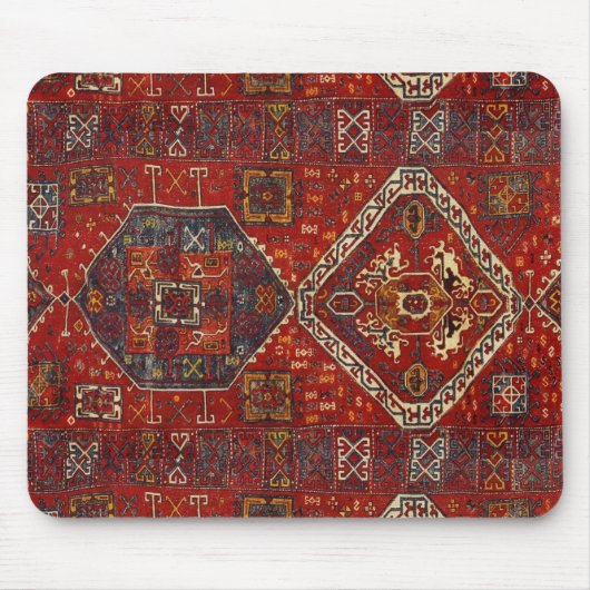 Orientalisches Teppichdesign in dunkelrot 5 Mousepad (Vorne)