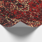Orientalisches Teppichdesign in dunkelrot Geschenkpapier (Ecke)