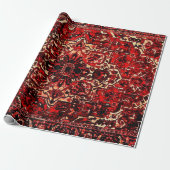 Orientalisches Teppichdesign in dunkelrot Geschenkpapier (Ungerollt)